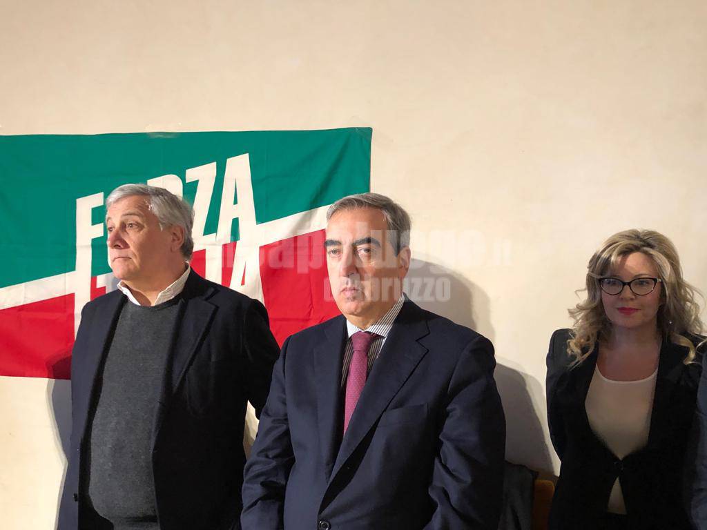 Regionali 2019 Antonio Tajani presenta le le liste di Forza Italia
