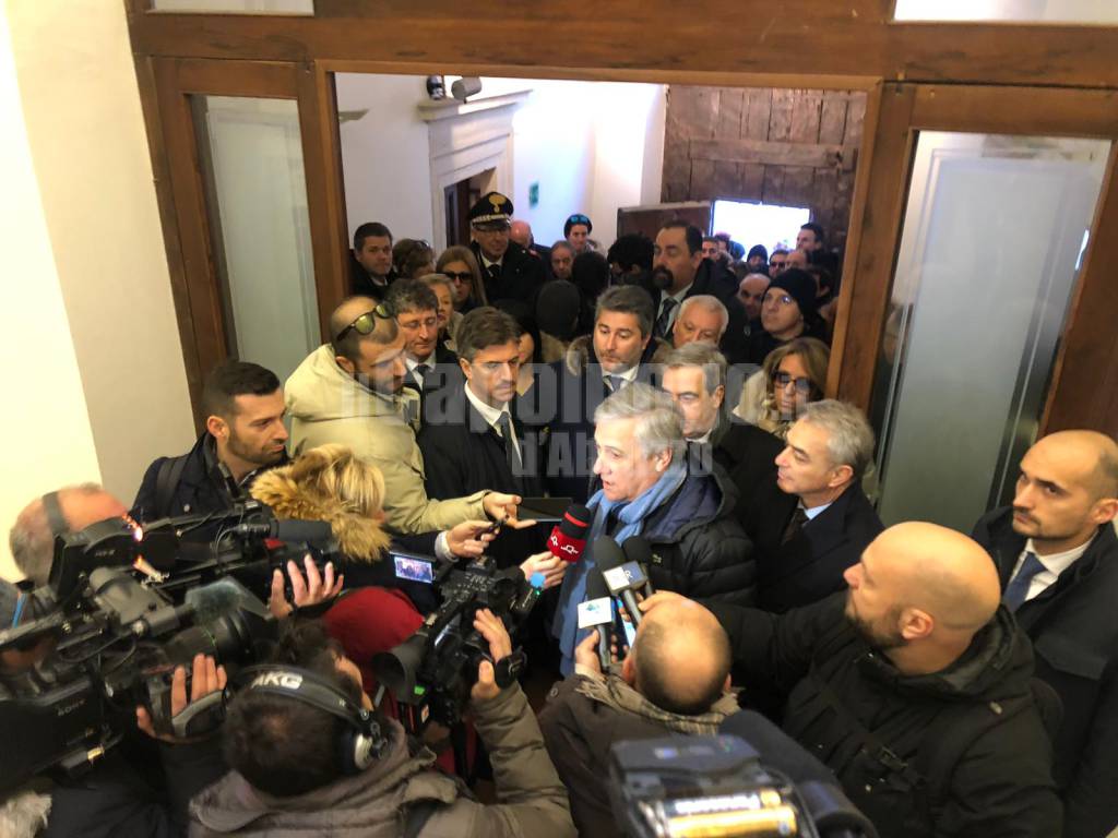 Regionali 2019 Antonio Tajani presenta le le liste di Forza Italia
