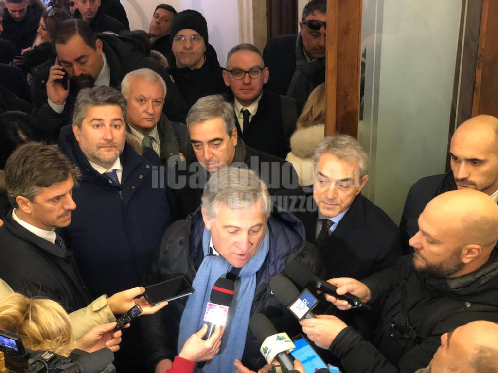 Regionali 2019 Antonio Tajani presenta le le liste di Forza Italia