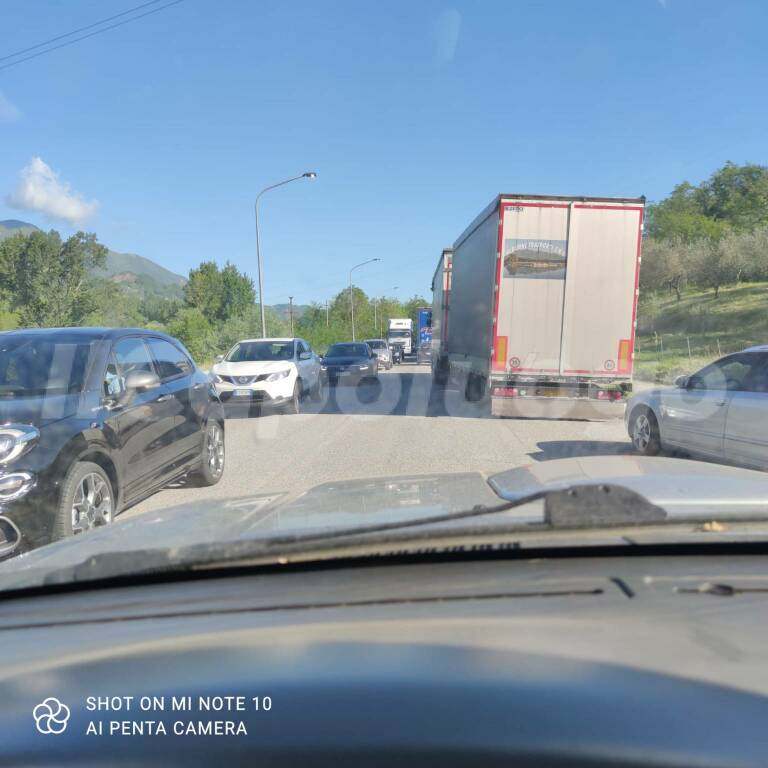 Traffico Civita Civitella incidente ex superstrada