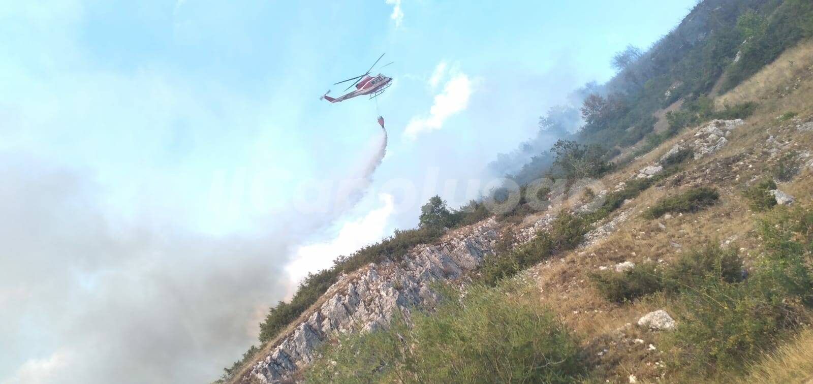 Incendio rocca di mezzo