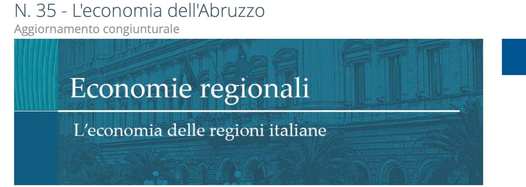 economia Regione Abruzzo Banca d'Italia