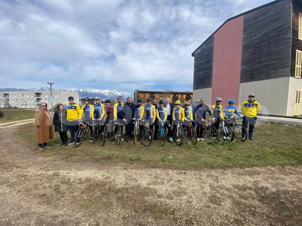 ciclisti ucraina nazionale in abruzzo a l'aquila