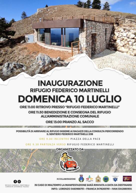 locandina inaugurazione rifugio Martinelli