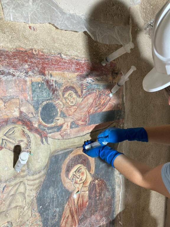 eremo di celestino V sant'onofrio al morrone restauro affreschi